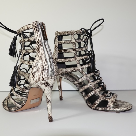 Michael Kors Shoes - Michael Kors Snakeskin Lace-up High Heels 37.5